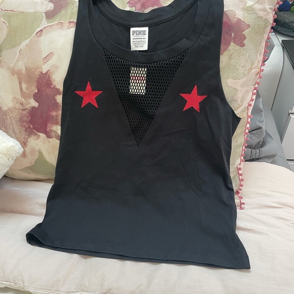 VS PINK FOURTH OF JULY CROP  TANK TOP - Picture 3 of 3